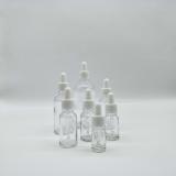 Clear essential oil glass dropper bottles
