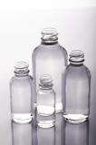 Clear boston round glass bottles G.P.I FINISH
