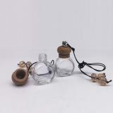 Car perfume glass bottles with wooden caps