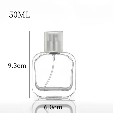 Refillable perfume glass bottle 50 ml