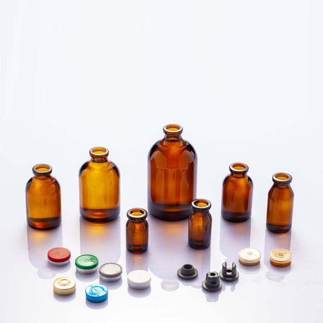 Amber molded injection glass vials 5 / 7 / 8 / 10 / 15 / 20 / 30 / 50 / 100 ml