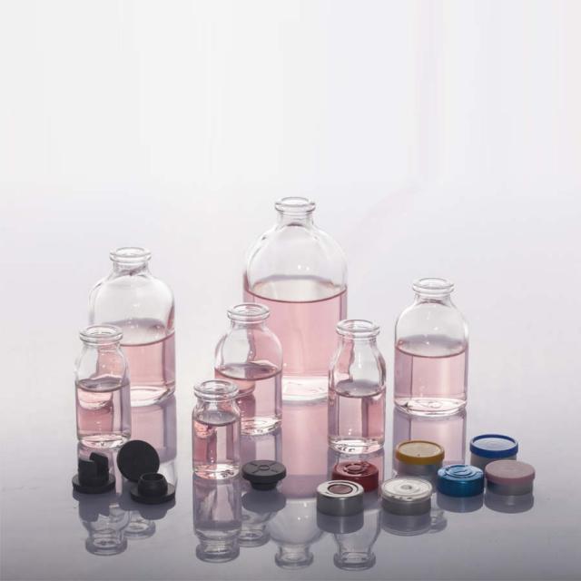 Clear molded injection glass vials for medicine 5 / 7 / 8 / 10 / 15 / 20 / 30 / 50 / 100 ml