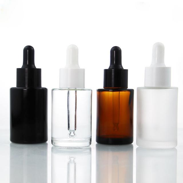 Flat shoulder essential oil dropper bottle 30 ml
