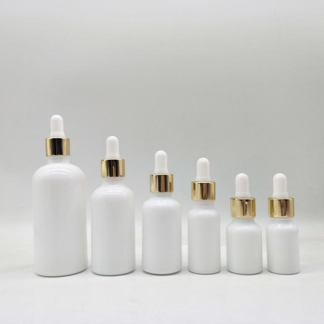 White essential oil glass bottle DIN18 5 / 10 / 15 / 20 / 30 / 50 / 100 ml