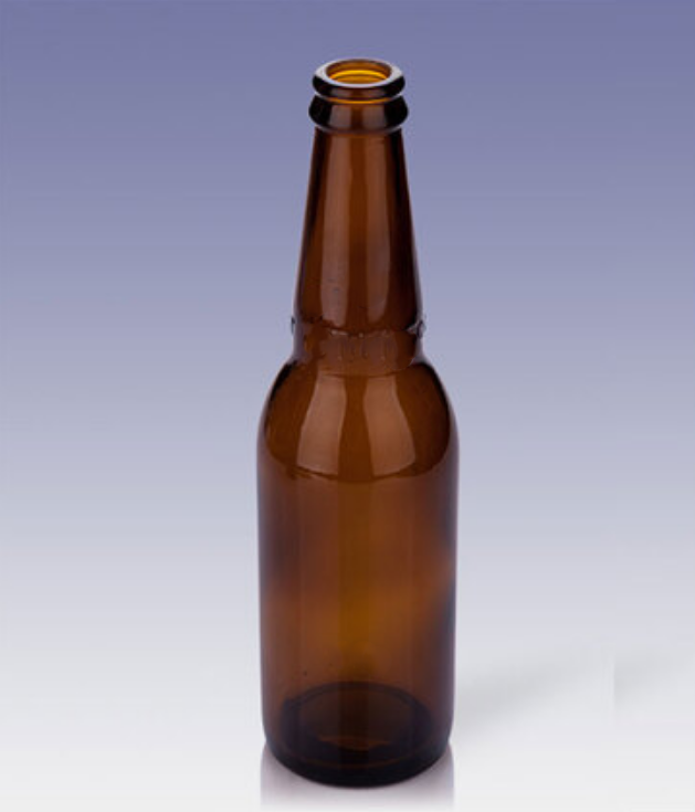 Amber beer glass bottle 330 ml