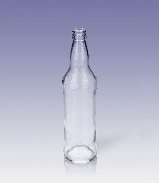 Clear beer glass bottle 600 ml