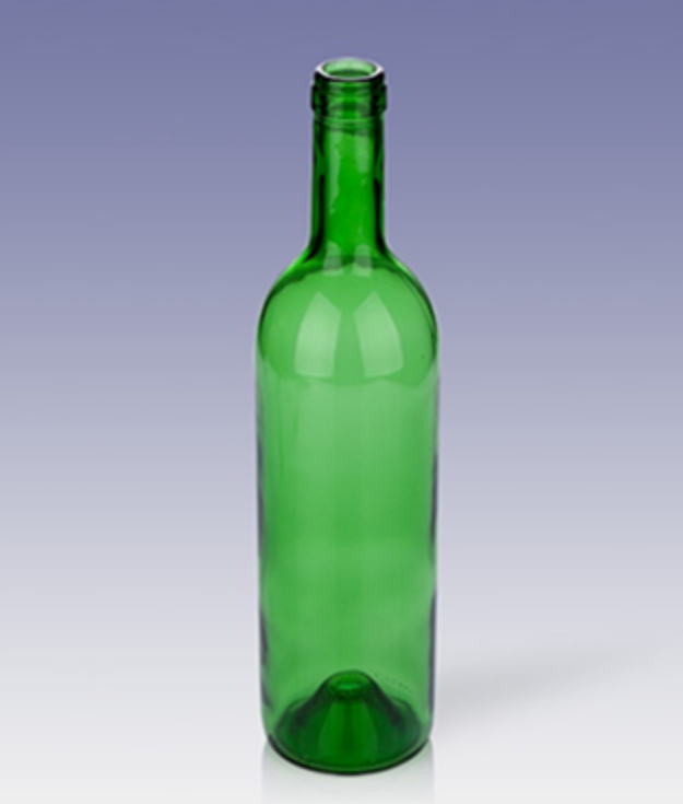 Green wine glass bottle 750 ml