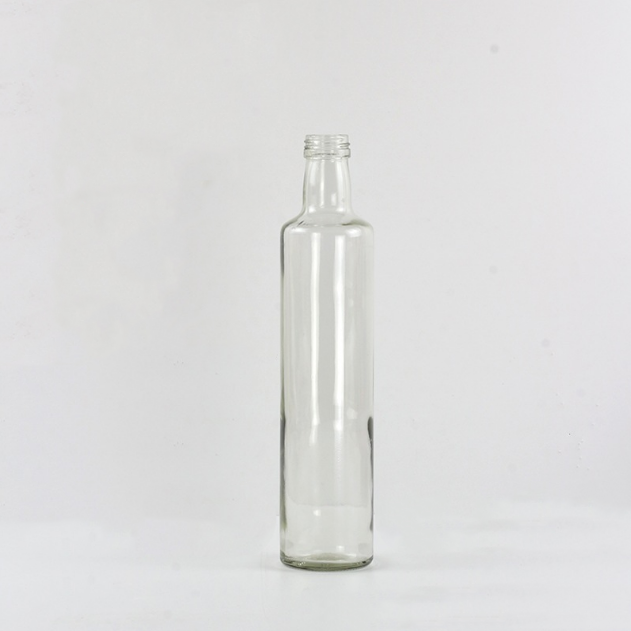 Round clear olive oil glass bottle 500 ml