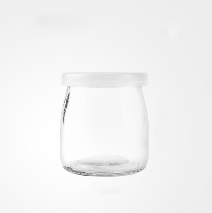Clear pudding glass jar 200 ml