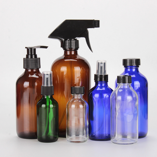Boston round glass bottles 15 / 30 / 60 / 120 / 240 / 480 / 960 ml