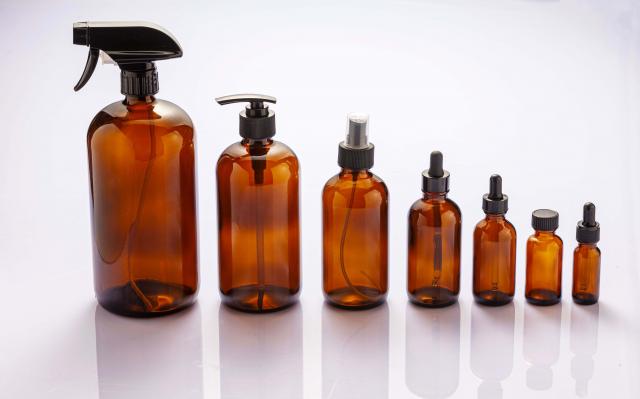 Boston round glass bottles — 3