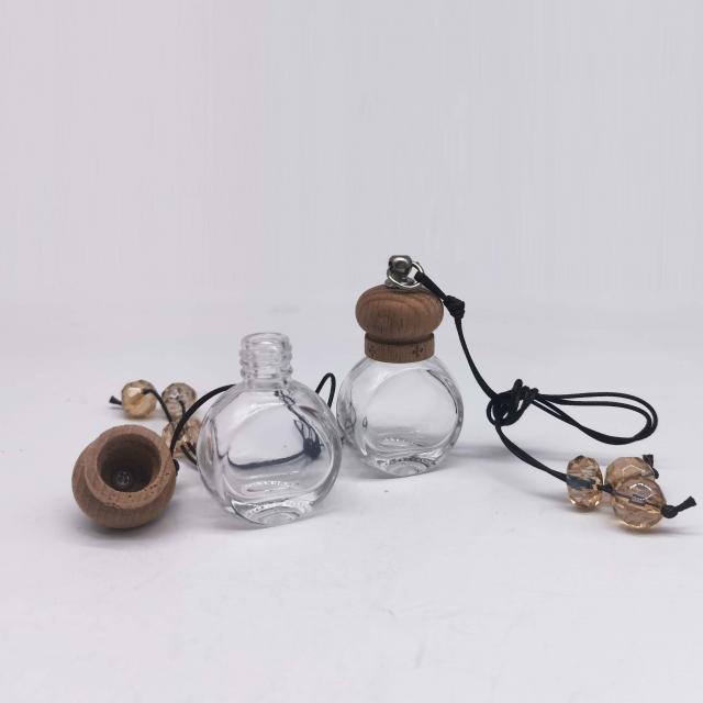 Car perfume glass bottles with wooden caps — 3