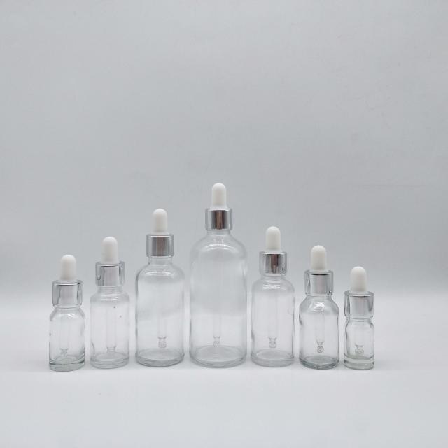 Clear essential oil glass dropper bottles — 3