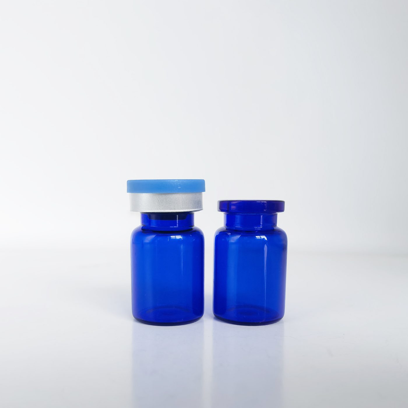 Blue glass sterile injection medicine vial — 4
