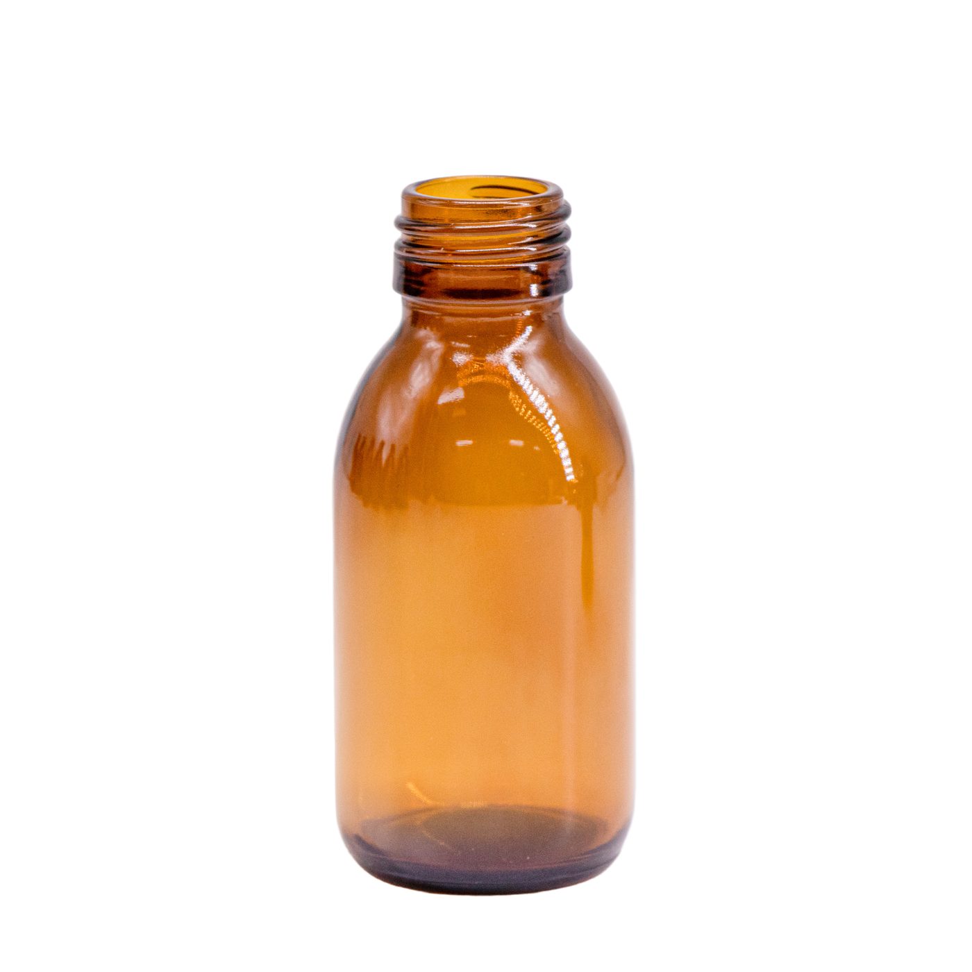 Amber syrup bottle — 2