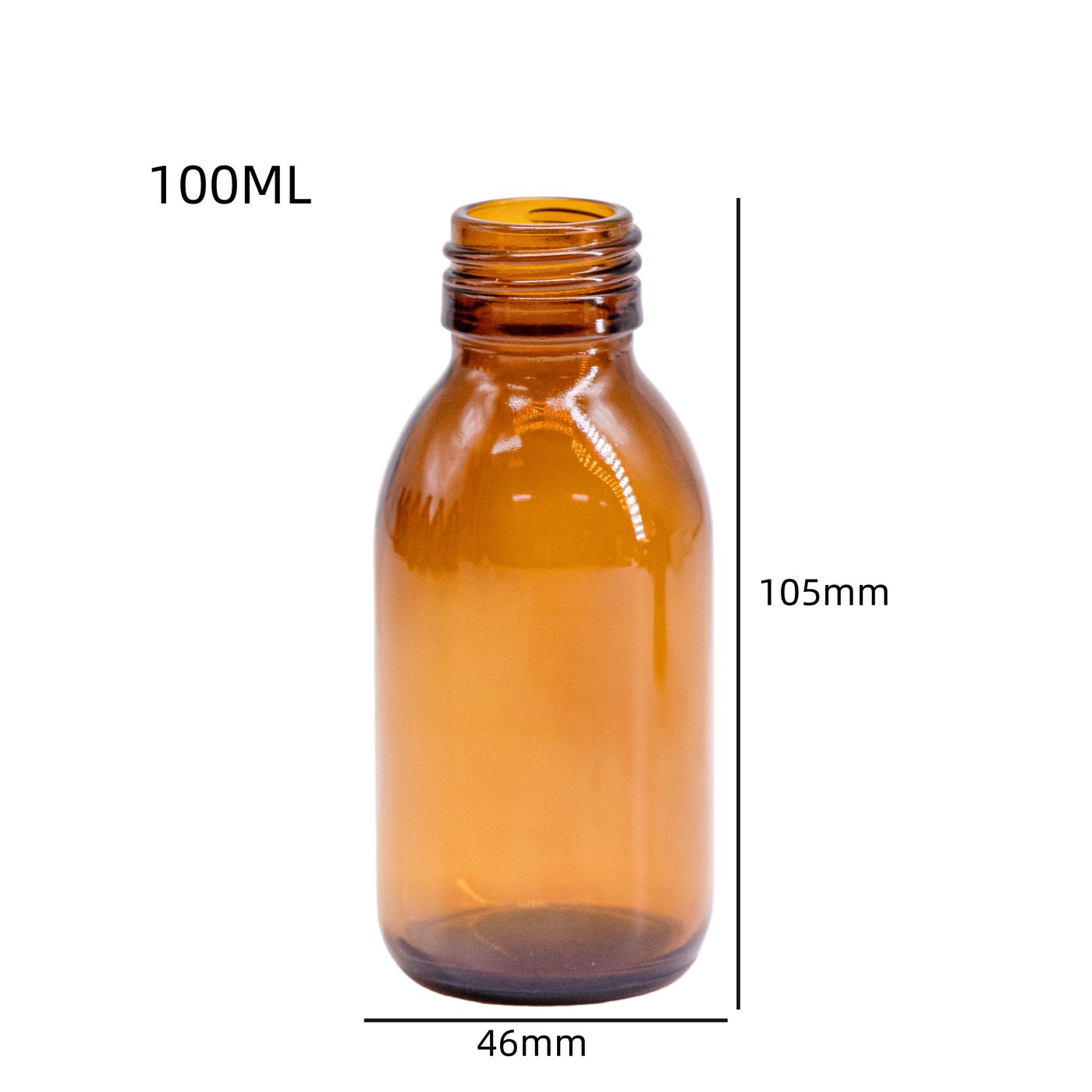 Amber syrup bottle — 3