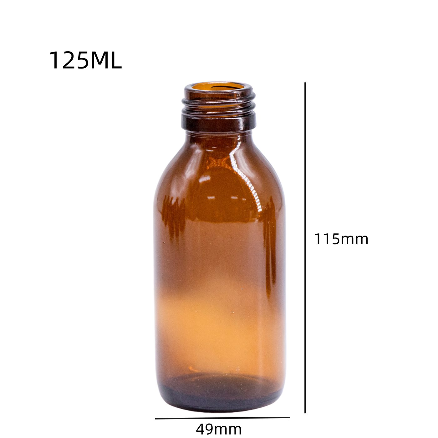 Amber syrup bottle — 5