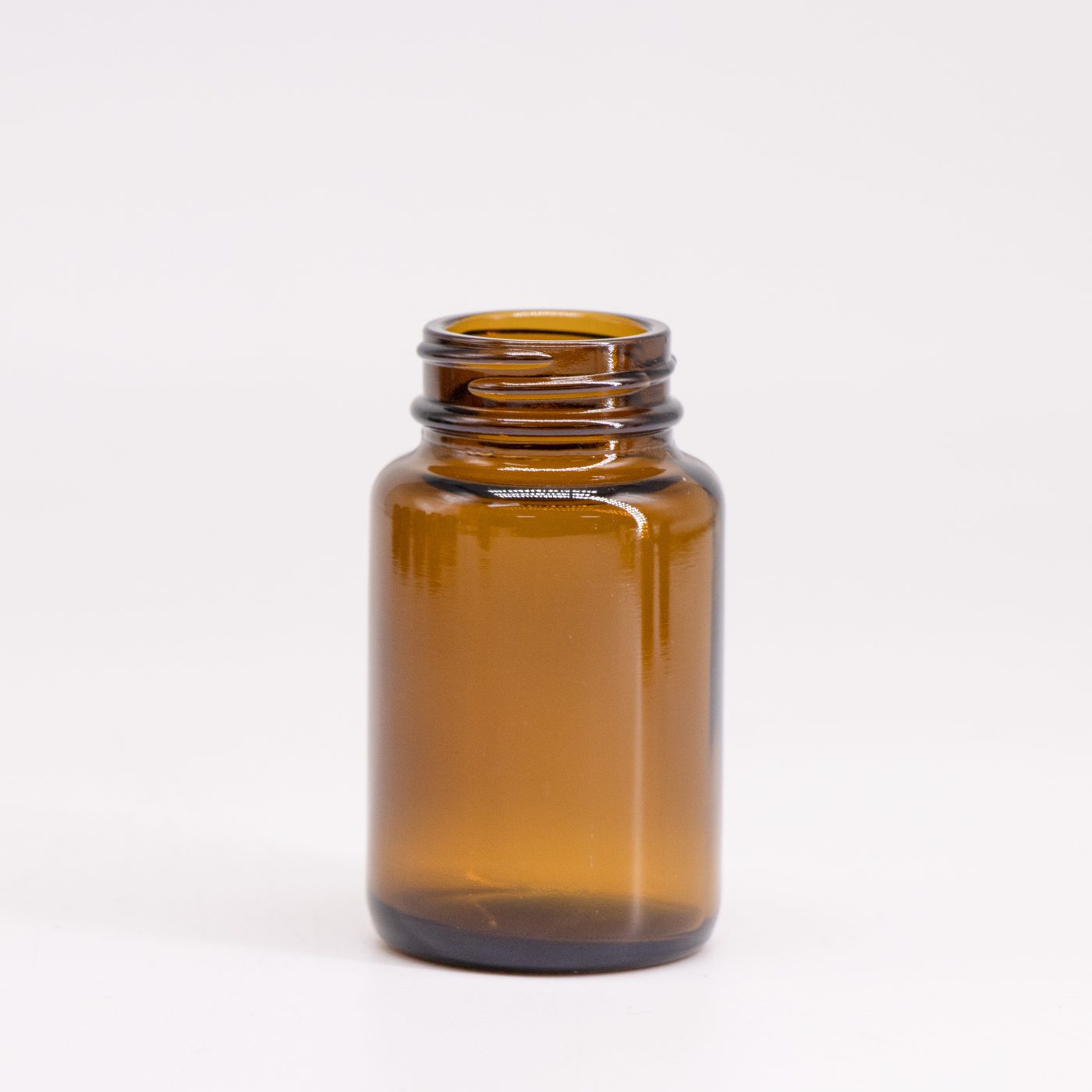 Amber wide-mouth glass jar — 3