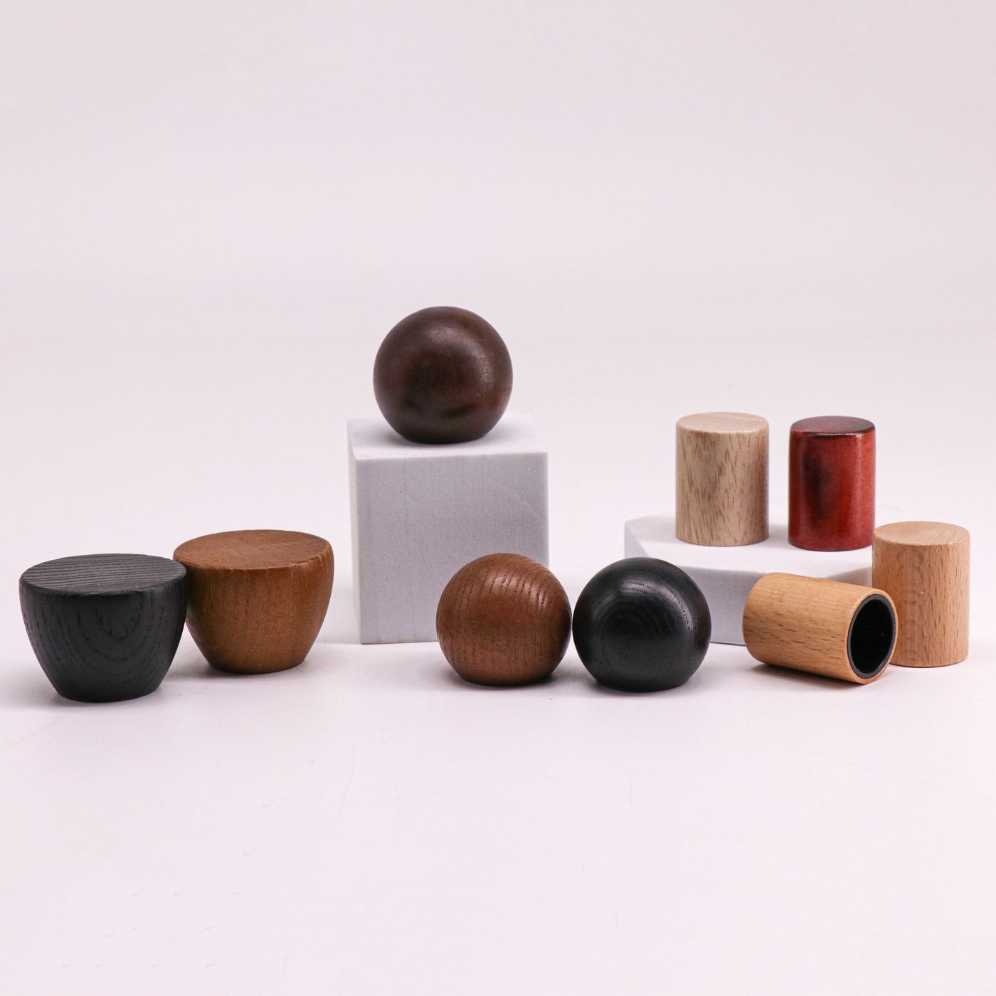 Bamboo and dark-wood caps — 2