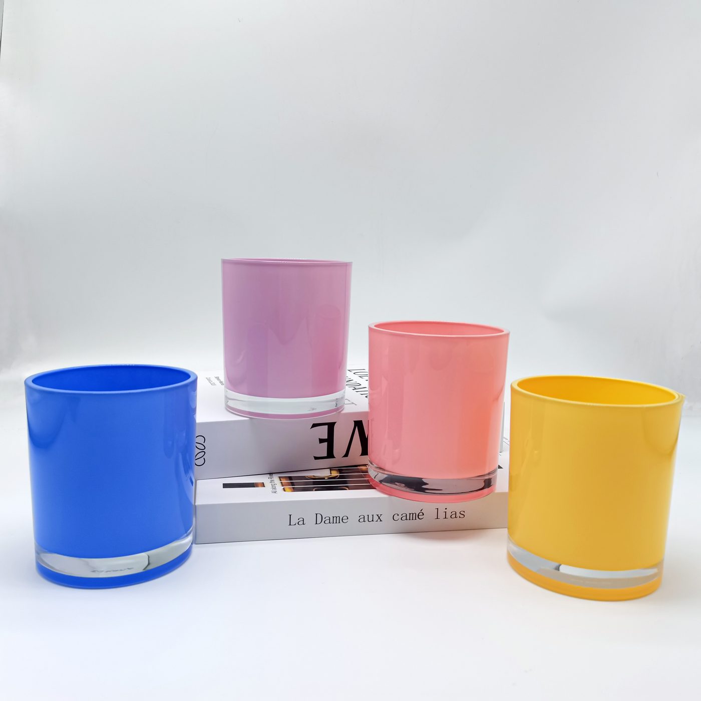 Candle jar with inner-sprayed colour 500 ml