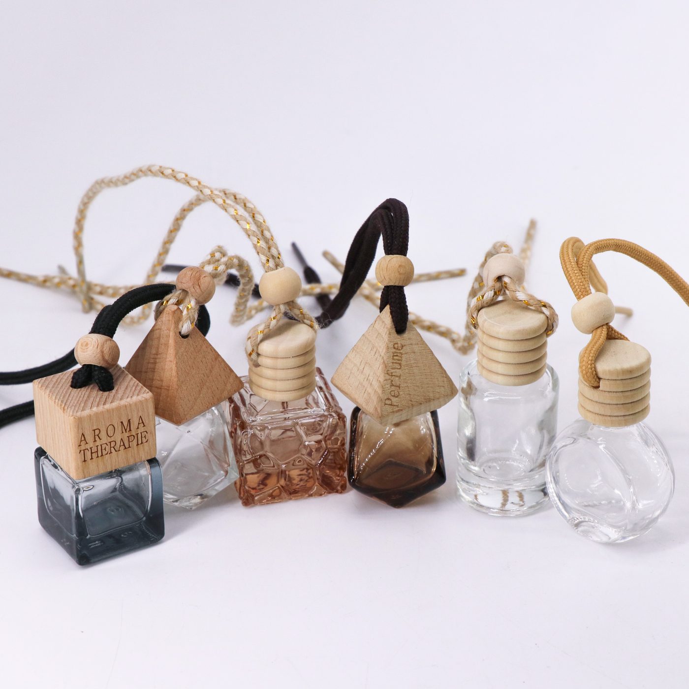 Car fragrance bottle with wooden cap — 2