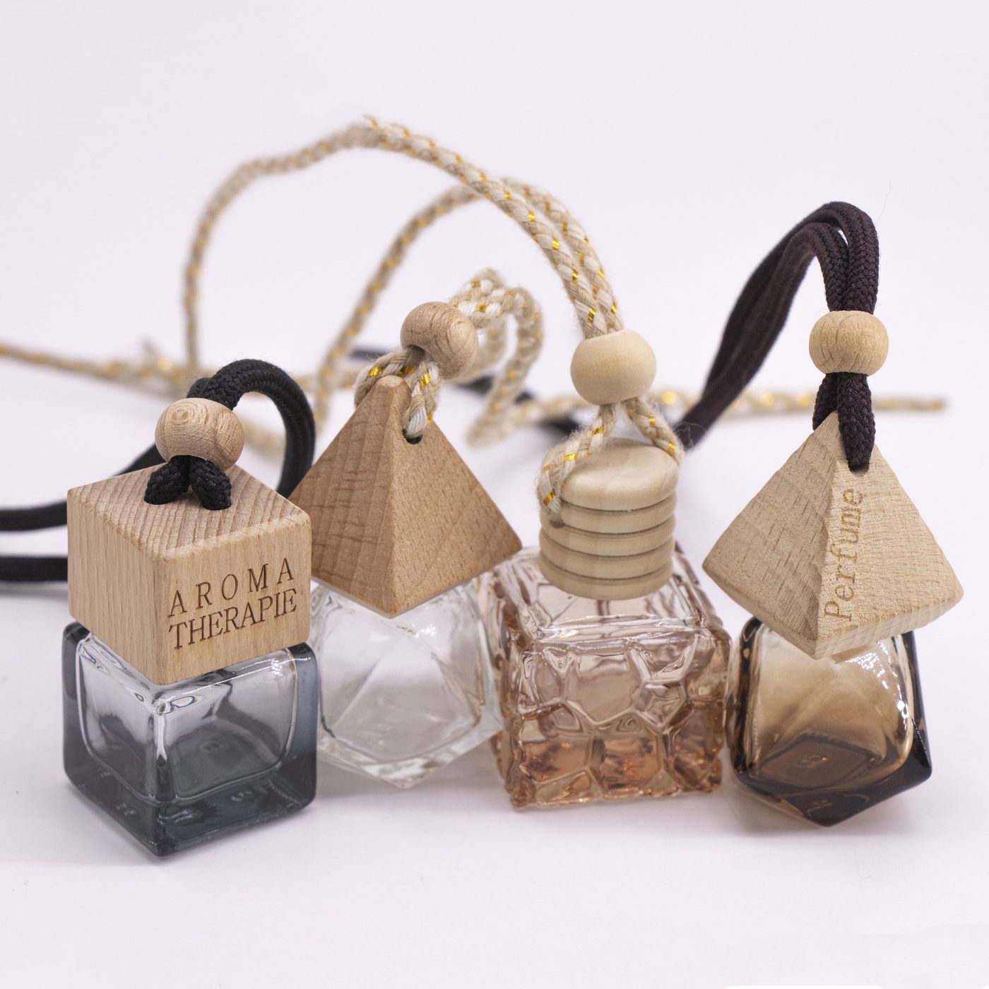 Car fragrance bottle with wooden cap — 3
