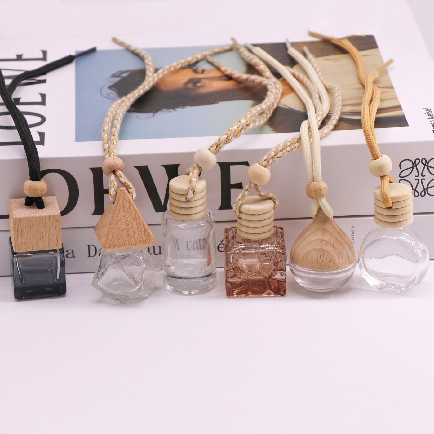 Car fragrance bottle with wooden cap — 5