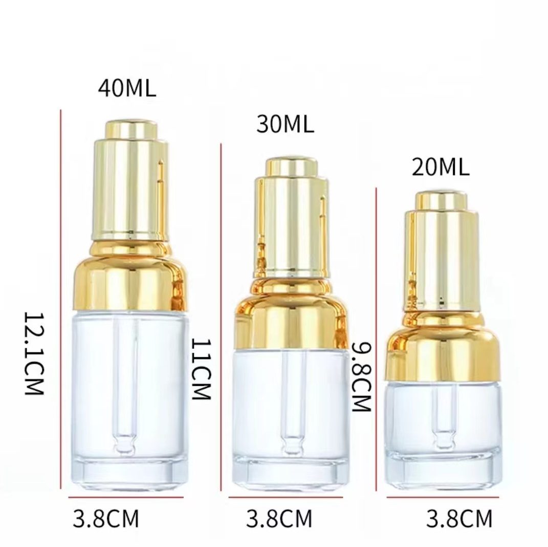 Dropper bottle with gold or silver collar — 5