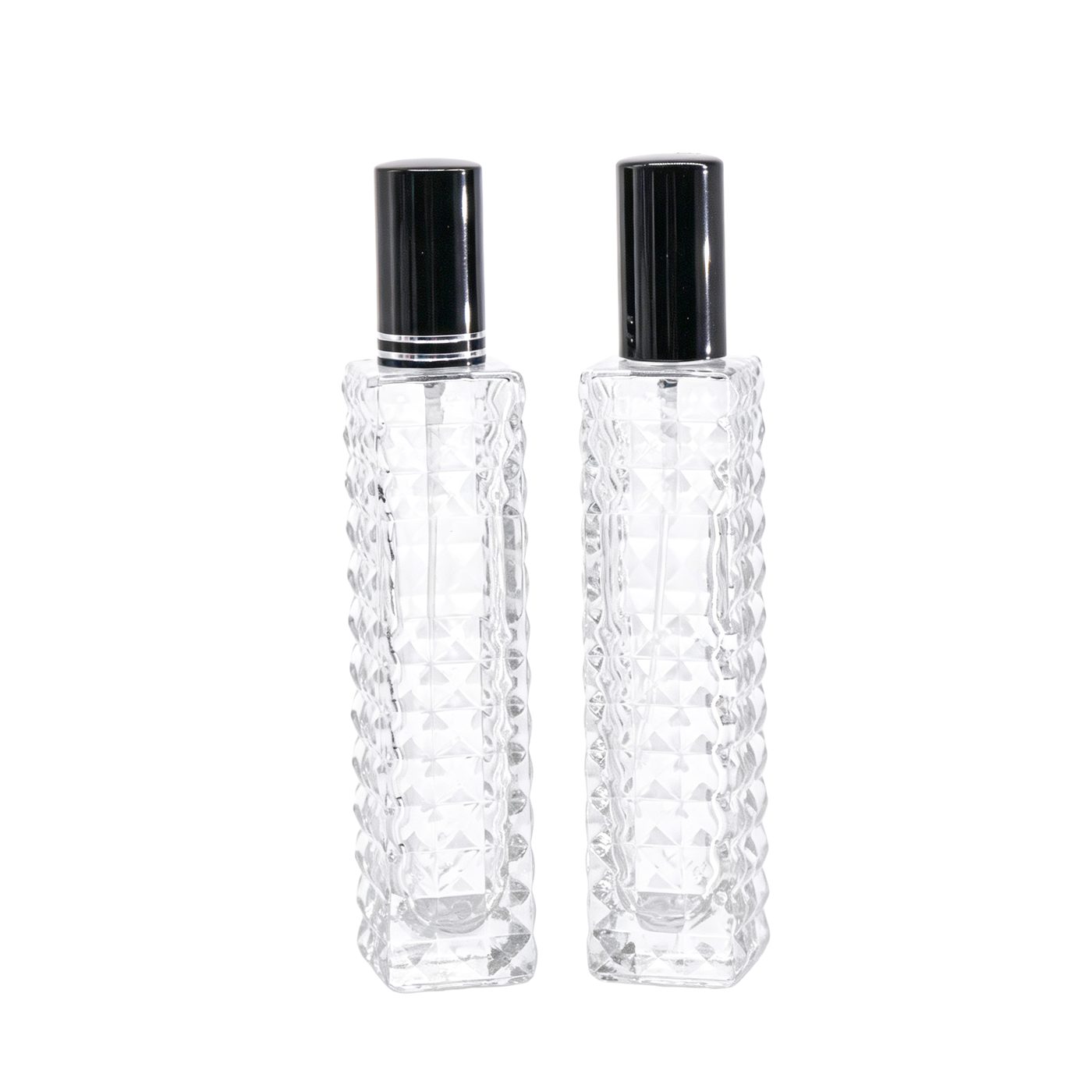 Embossed rectangular perfume bottle 30 ml