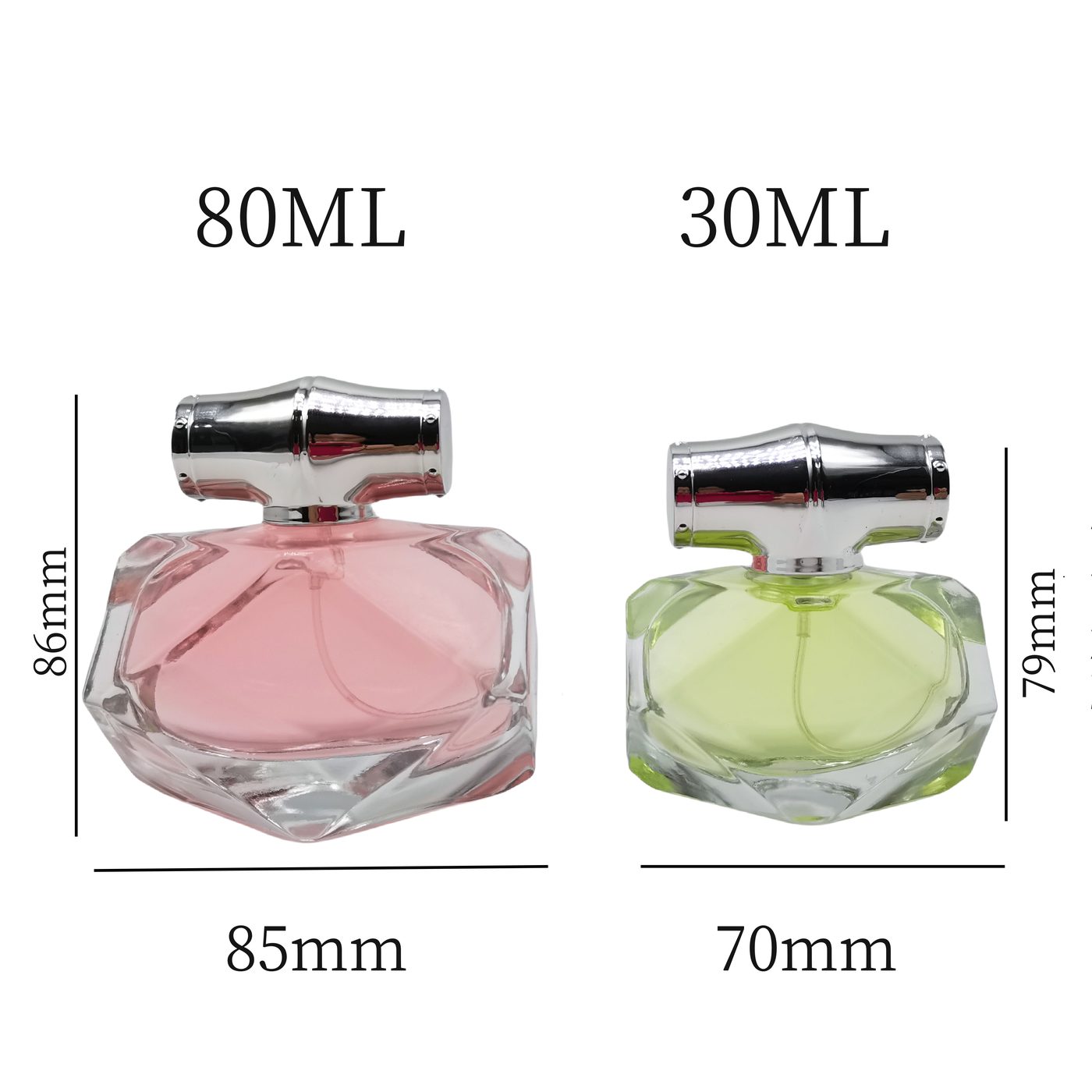 Faceted perfume bottle 30 / 80 ml