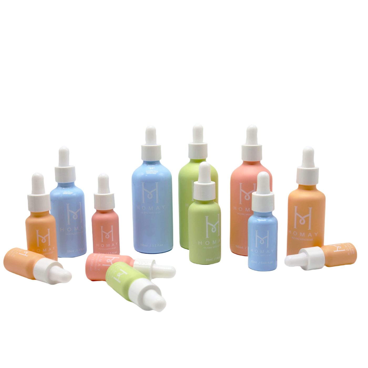Macaron-colour essential oil bottle set — 4