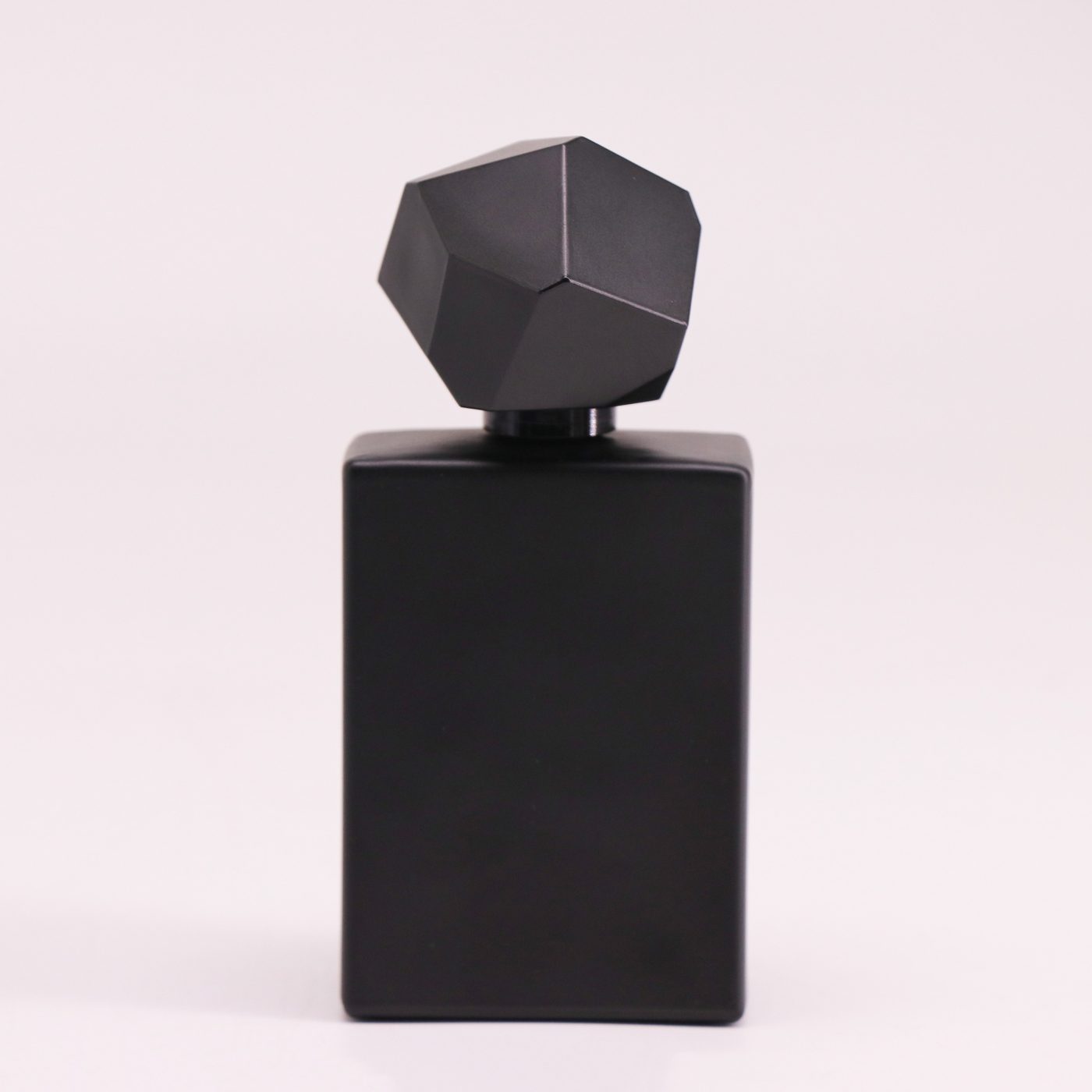 Matte black square perfume bottle — 2