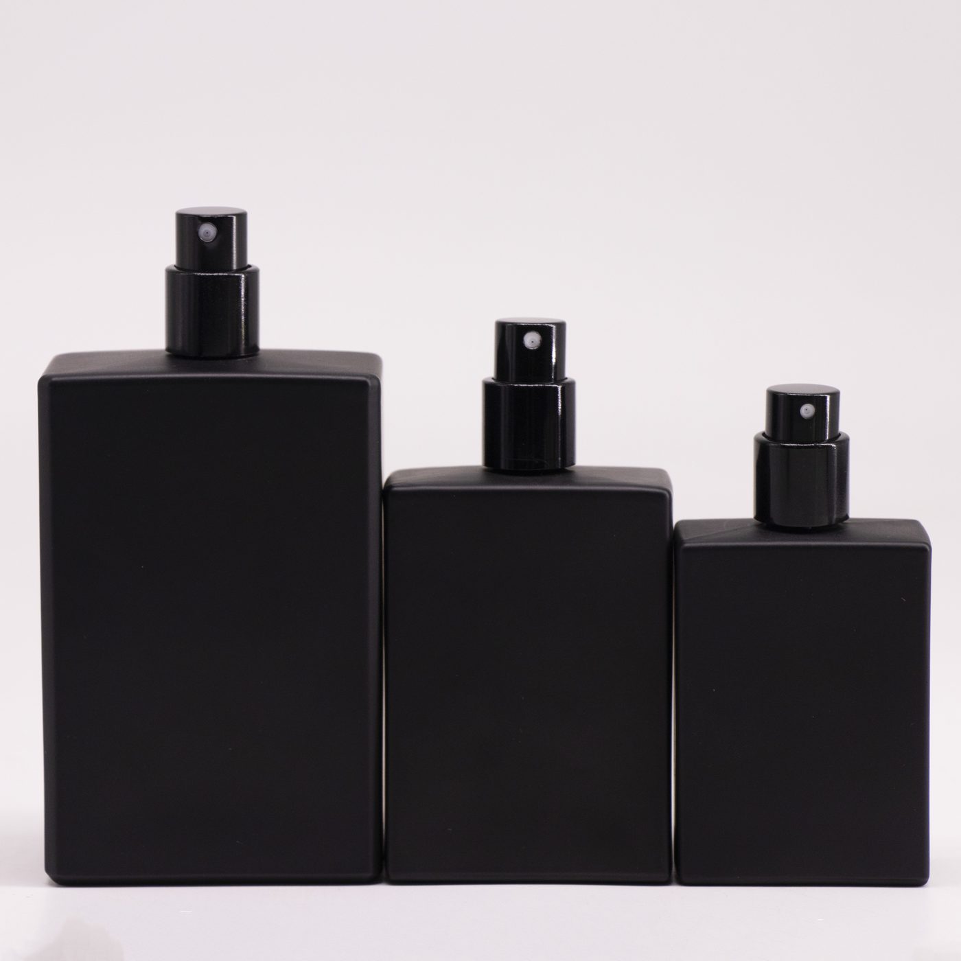 Matte black square perfume bottle — 5