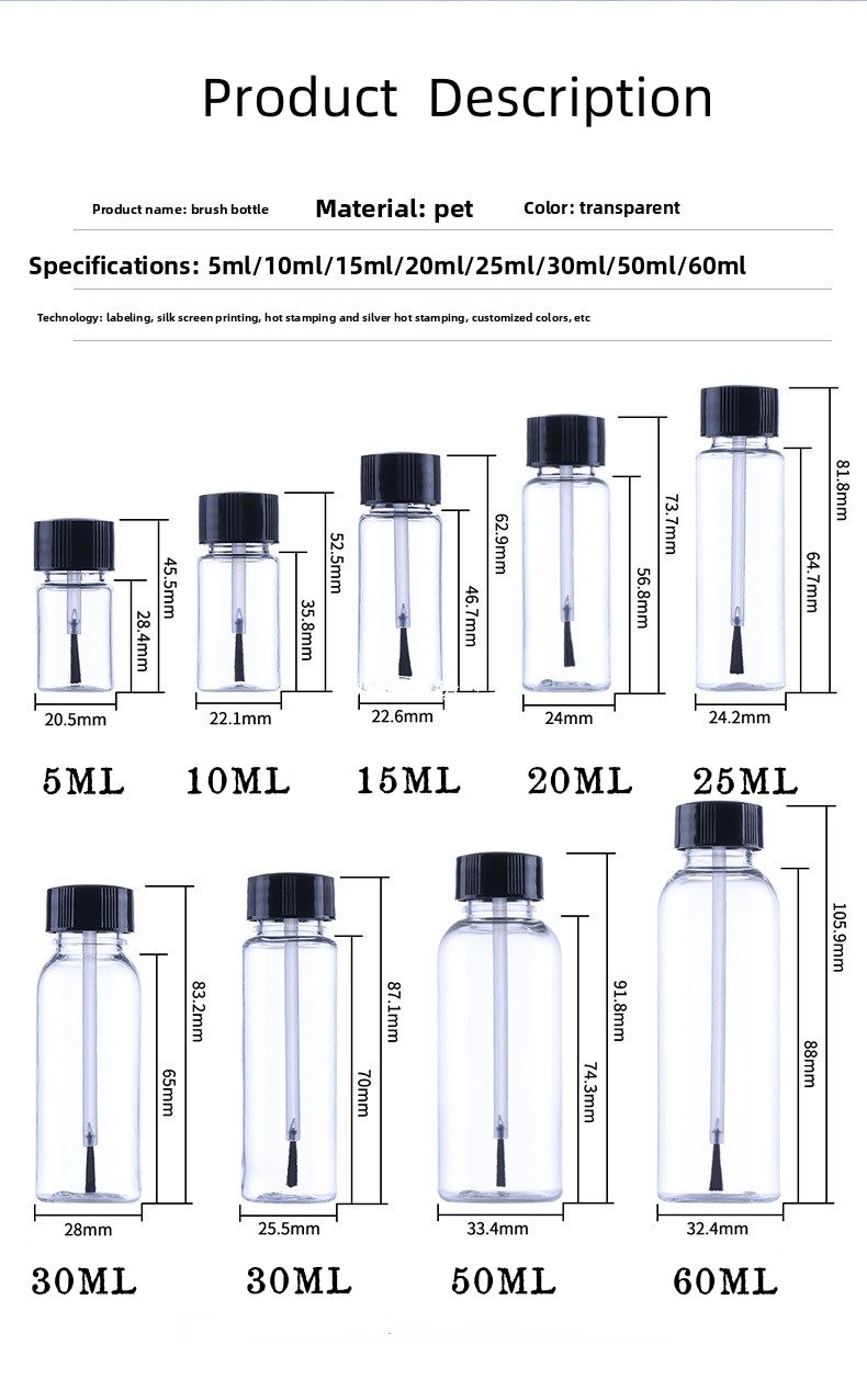 Plastic bottle with brush applicator — 2