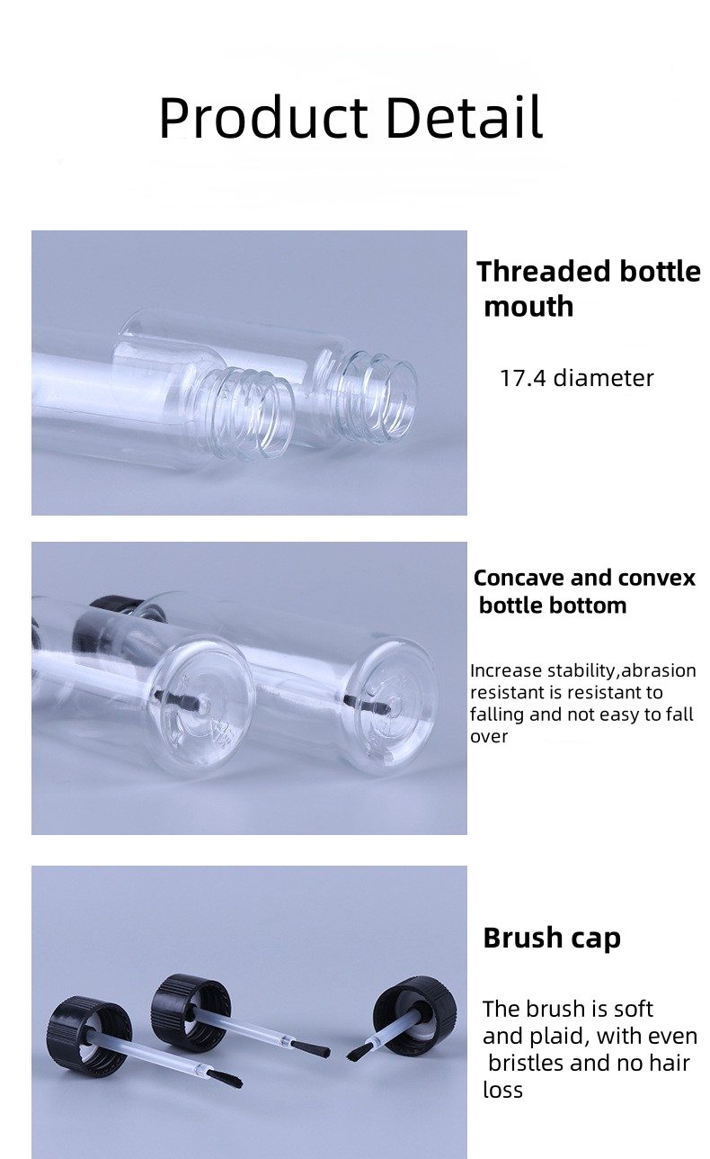 Plastic bottle with brush applicator — 4