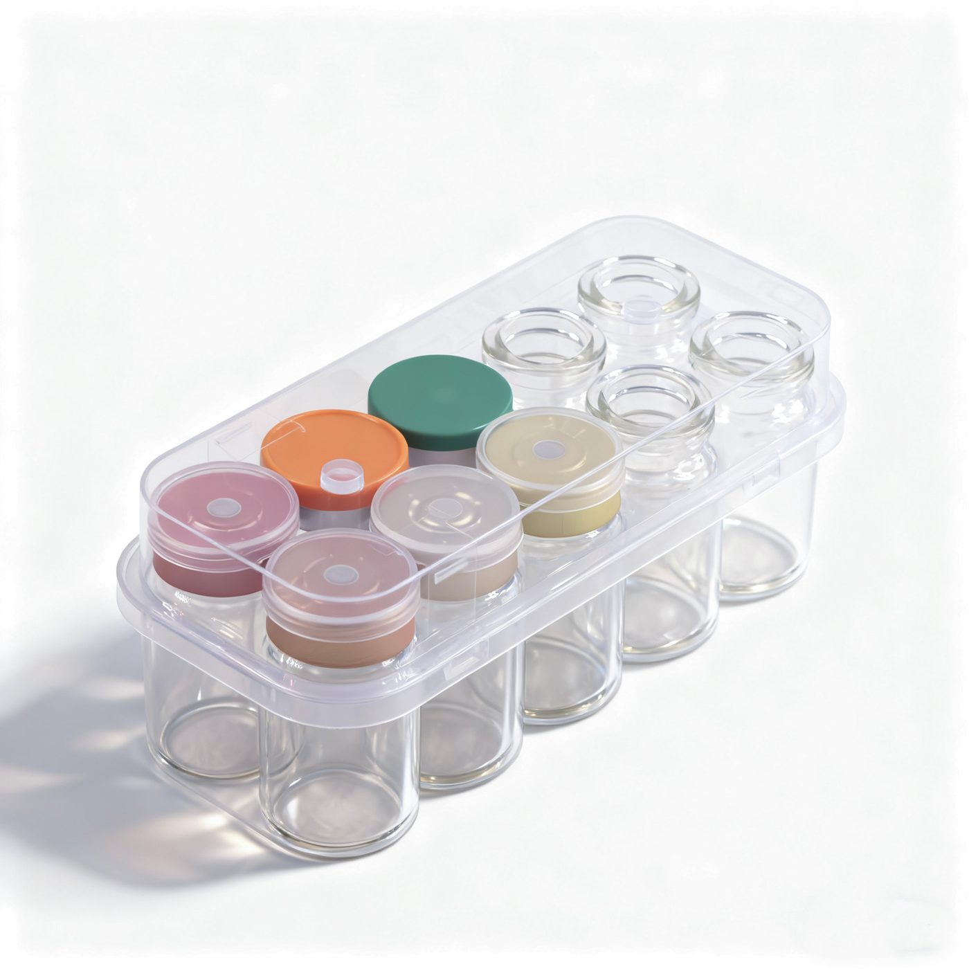 Tubular vials with coloured flip-off seals — 3