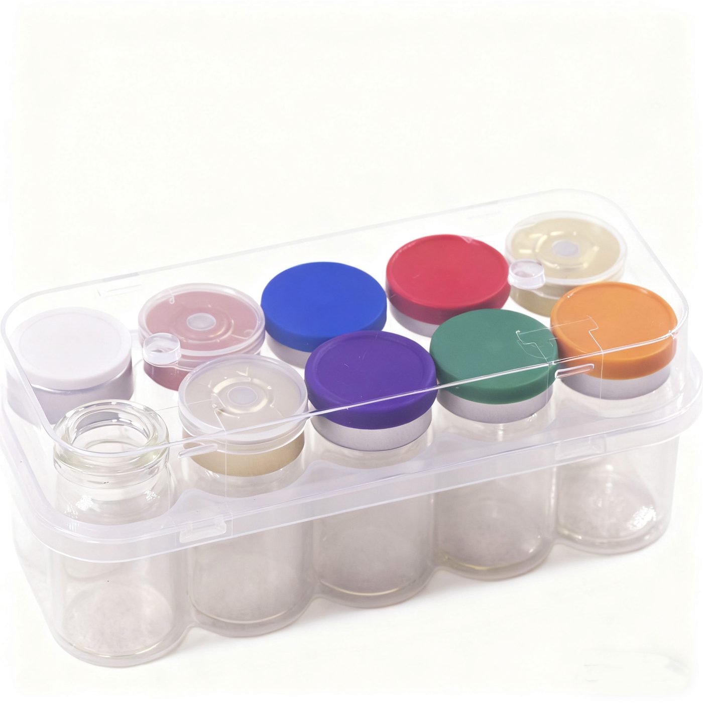 Tubular vials with coloured flip-off seals — 5